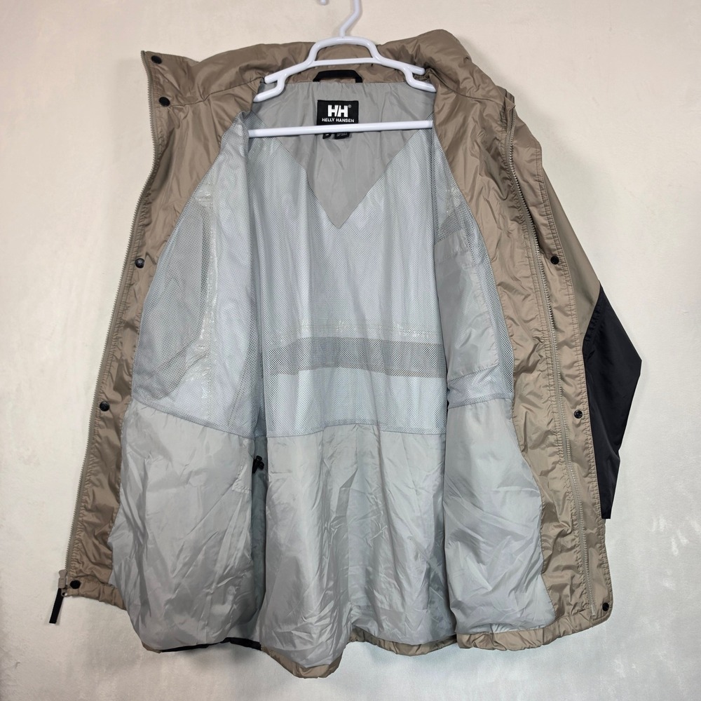 Vintage Helly Hansen Helly Tech Jacket Men's XL Tan Black Sailing Gorpcore - Picture 9 of 16